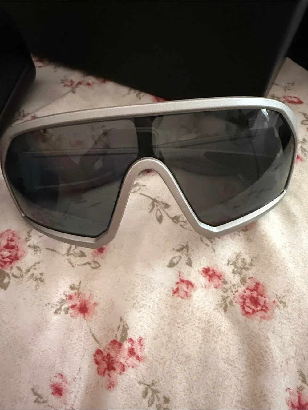 Prada Black Sunglasses Box with Red Logo Stripe